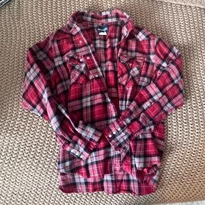 Men’s Wrangler Pearl Snap Red Plaid